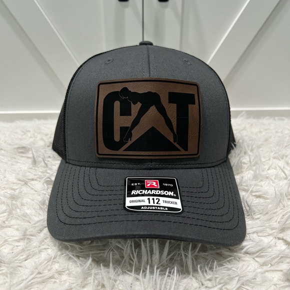 Laser engraved trucker Richardson 112 hat. Caterpillar CAT - Picture 2 of 2